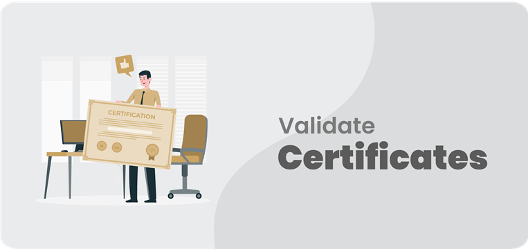 Certificate validation - Course page